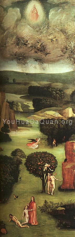 天堂，最后判决的三联画内左翼 - 希罗尼穆斯·波希